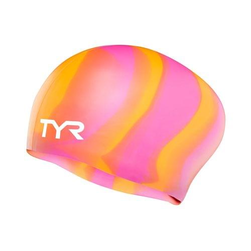 New TYR Long Hair Silicon Swim Cap Black