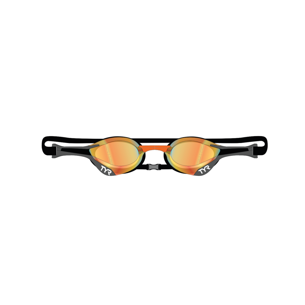 TYR Tracer x Elite Mirrored Race Goggle Gold Orange Black NA